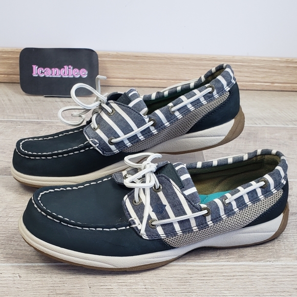 Sperry Shoes -  Sperry Top-Sider Navy Blue Leather Boat Shoes 